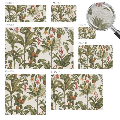 Modern wall mural with an exotic nature motif