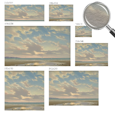 Modern wall mural for bedroom featuring the Quiet Shore design