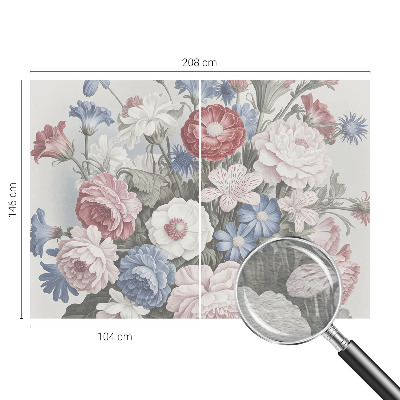 High quality photo wallpaper with a colorful bouquet design