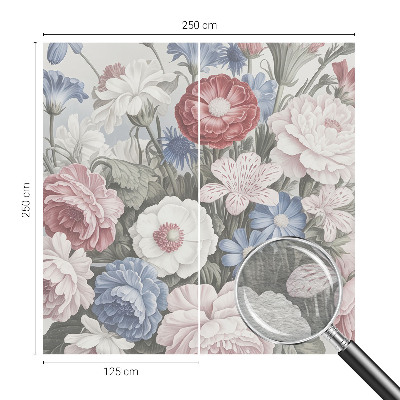 High quality photo wallpaper with a colorful bouquet design