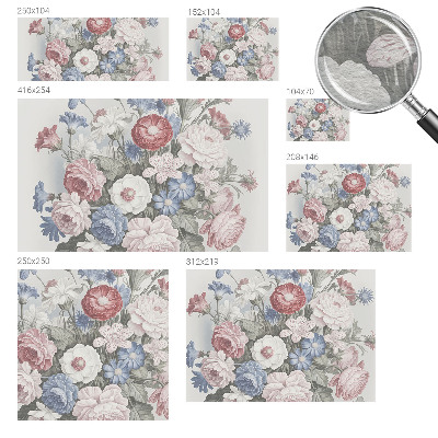 High quality photo wallpaper with a colorful bouquet design