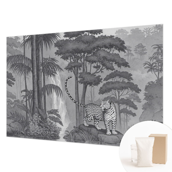 High quality wall mural wallpaper with a tropical jungle motif