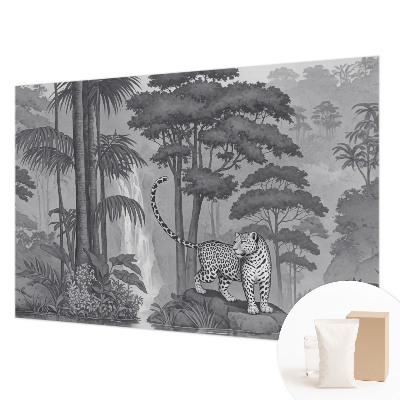 High quality wall mural wallpaper with a tropical jungle motif