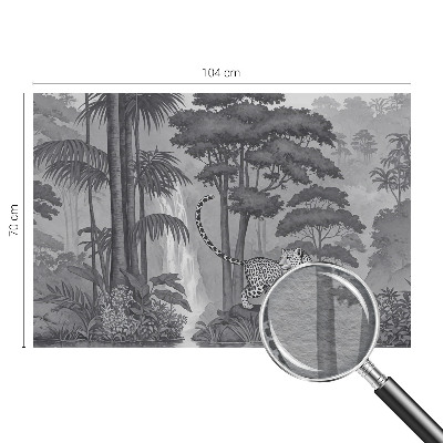 High quality wall mural wallpaper with a tropical jungle motif