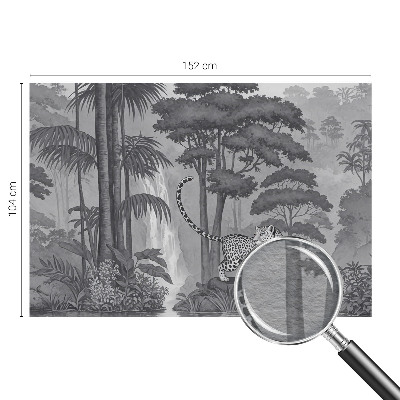 High quality wall mural wallpaper with a tropical jungle motif