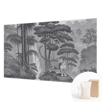 High quality wall mural wallpaper with a tropical jungle motif