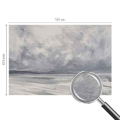 Premium wall mural for bedroom featuring a storm on the horizon