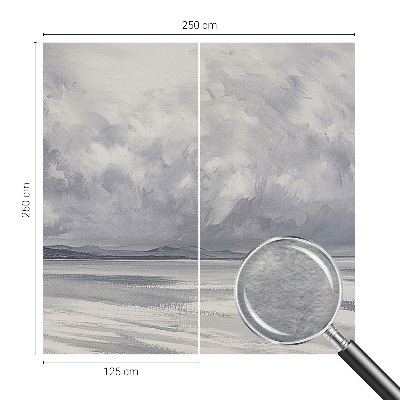 Premium wall mural for bedroom featuring a storm on the horizon