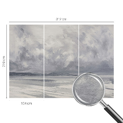 Premium wall mural for bedroom featuring a storm on the horizon