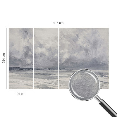 Premium wall mural for bedroom featuring a storm on the horizon