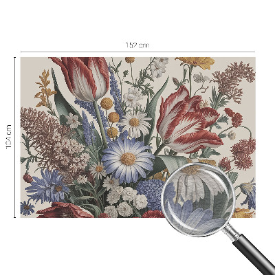 Decorative wall mural for living room Flower bouquet