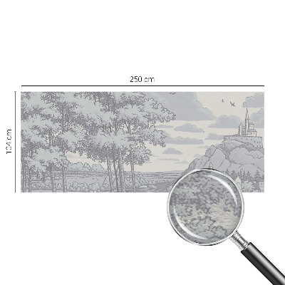 Non-woven photo wallpaper with a fairytale landscape design