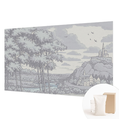 Non-woven photo wallpaper with a fairytale landscape design