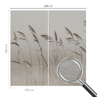Non-woven wall mural Grasses in the fog