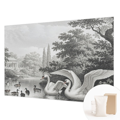 Wallpaper mural with a nature-inspired elegant design