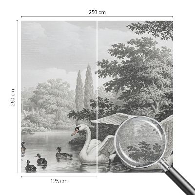 Wallpaper mural with a nature-inspired elegant design