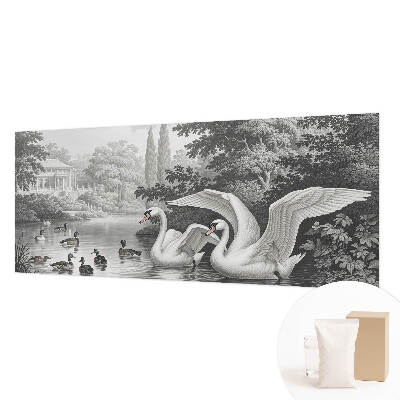 Wallpaper mural with a nature-inspired elegant design
