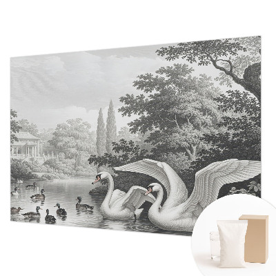 Wallpaper mural with a nature-inspired elegant design