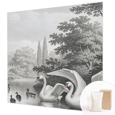 Wallpaper mural with a nature-inspired elegant design