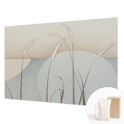 Photo wallpaper with a gentle grasses design