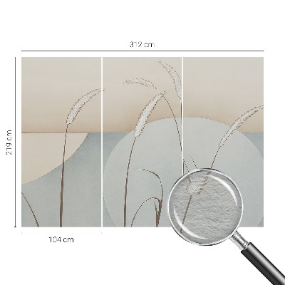 Photo wallpaper with a gentle grasses design