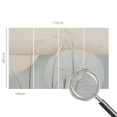 Photo wallpaper with a gentle grasses design