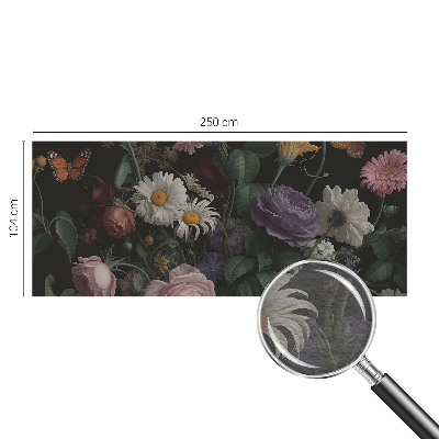 Wall mural for bedroom with a floral design for an elegant bedroom look