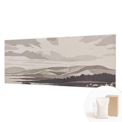 Wallpaper mural for living room featuring a peaceful landscape