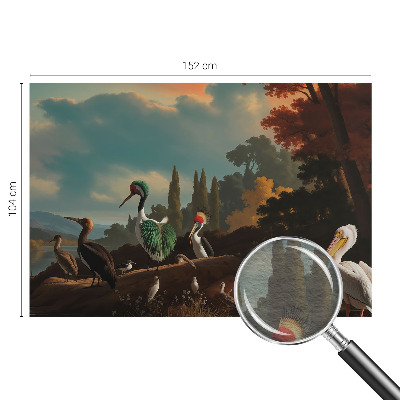 Photo wall mural with a picturesque bird motif