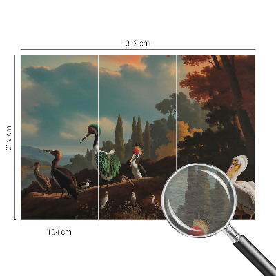 Photo wall mural Picturesque birds