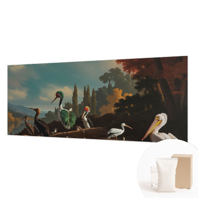 Photo wall mural with a picturesque bird motif
