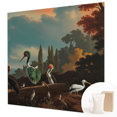 Photo wall mural with a picturesque bird motif