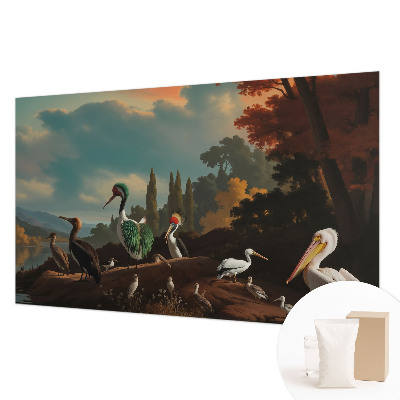 Photo wall mural with a picturesque bird motif