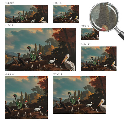 Photo wall mural Picturesque birds