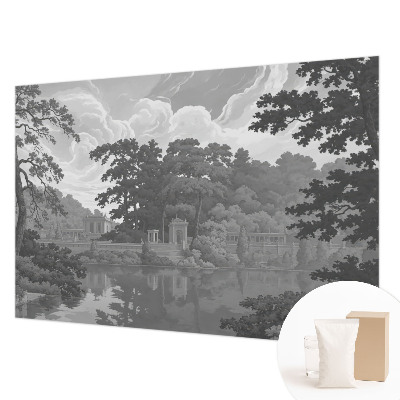 Wall mural for living room featuring a natural landscape