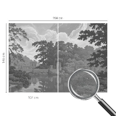 Wall mural for living room featuring a natural landscape