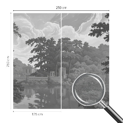 Wall mural for living room featuring a natural landscape