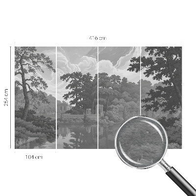 Wall mural for living room featuring a natural landscape