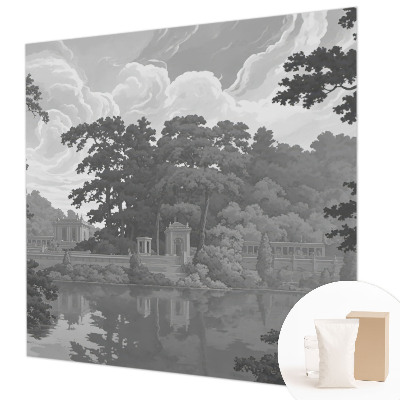 Wall mural for living room featuring a natural landscape