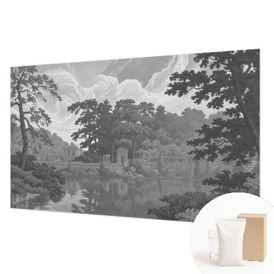 Wall mural for living room featuring a natural landscape