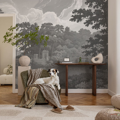 Wall mural for living room featuring a natural landscape