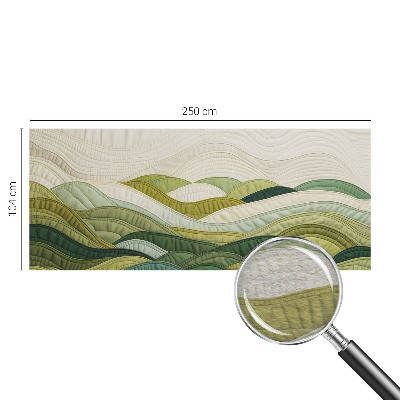 Bedroom wall mural wallpaper with the Fabric Hills design