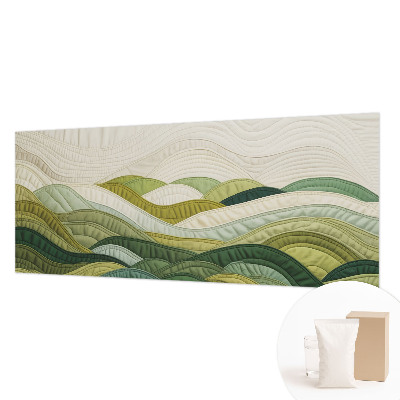 Bedroom wall mural wallpaper with the Fabric Hills design