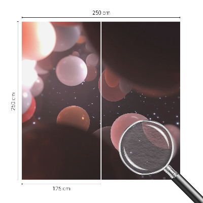 Custom size wall mural with a space balls design