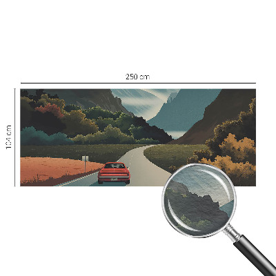 High quality photo wallpaper with a mountain adventure motif