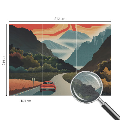 High quality photo wallpaper with a mountain adventure motif
