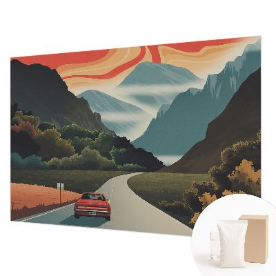 High quality photo wallpaper with a mountain adventure motif