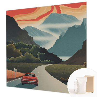 High quality photo wallpaper with a mountain adventure motif