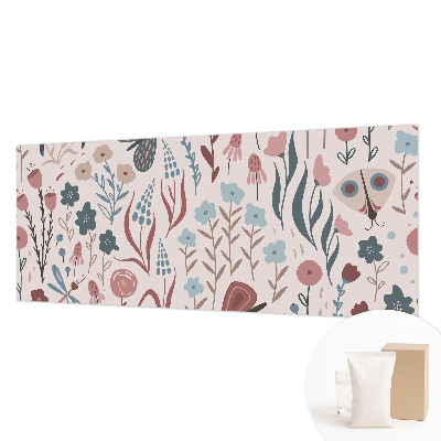 High quality wall mural wallpaper with a floral and insect motif