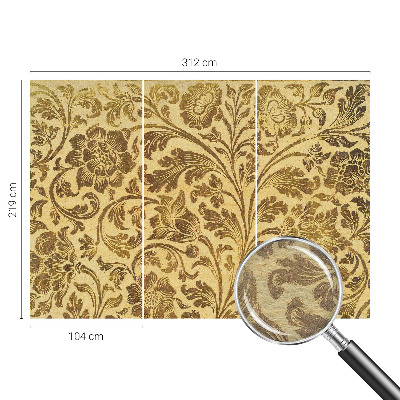 Premium photo wallpaper with a floral pattern